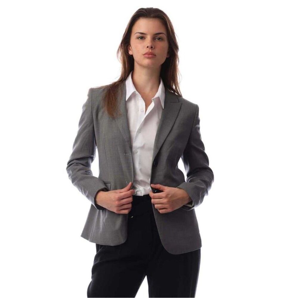 Boss Womens/Ladies Plain Single-Breasted Blazer / Silver